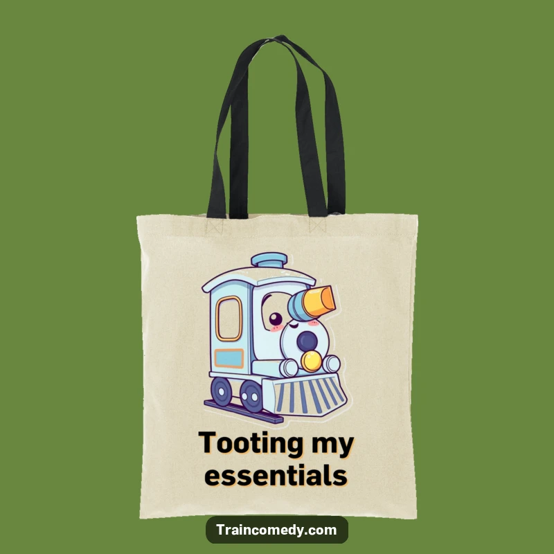 Funny Toots Train Tote Bag - Kawaii Horn Blowing Carryall